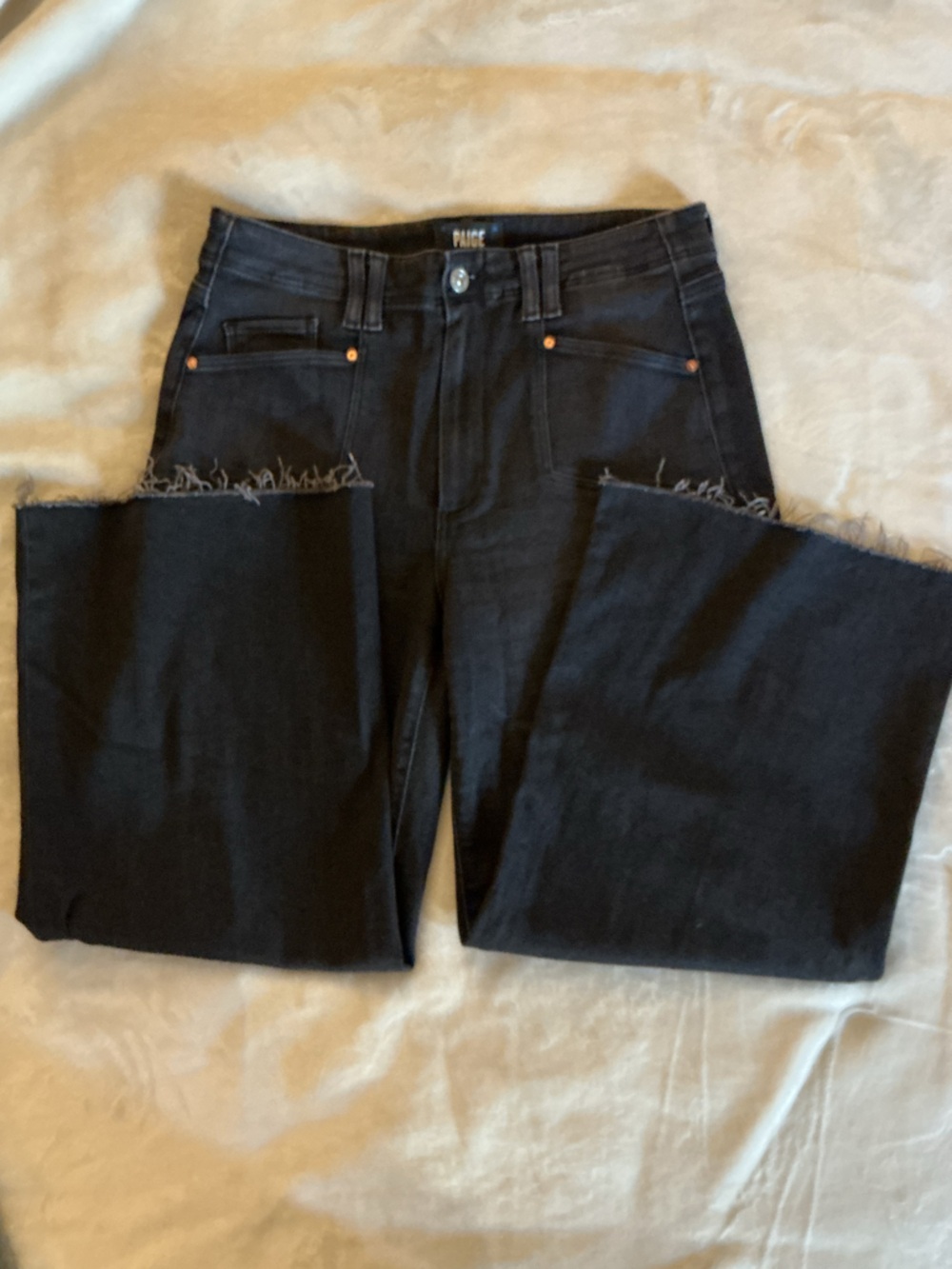 PAIGE Black Denim High-Rise Jeans